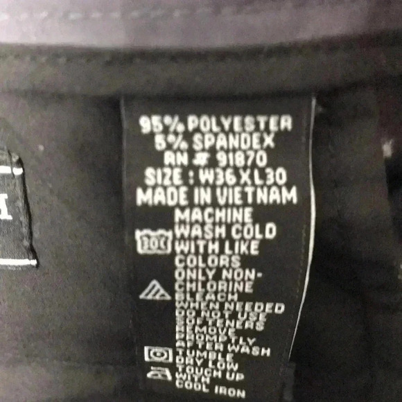 PEBBLE BEACH PERFORMANCE MENS SIZE 24x 30 PANTS GRAY POLYESTER SPANDEX… - Picture 11 of 11